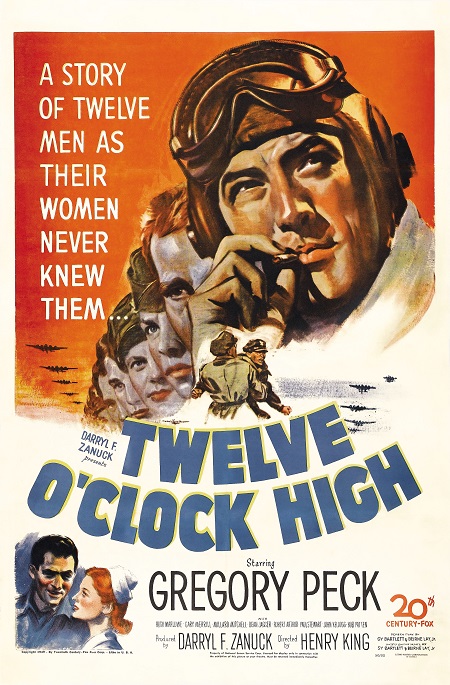 גרגורי פק  -   Twelve O'Clock High- תמונה על קנבס,מוכנה לתליה.גרגורי פק  -   Twelve O'Clock High